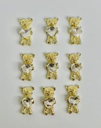 Gold teddy bear charm