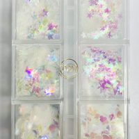 White multi shape glitter